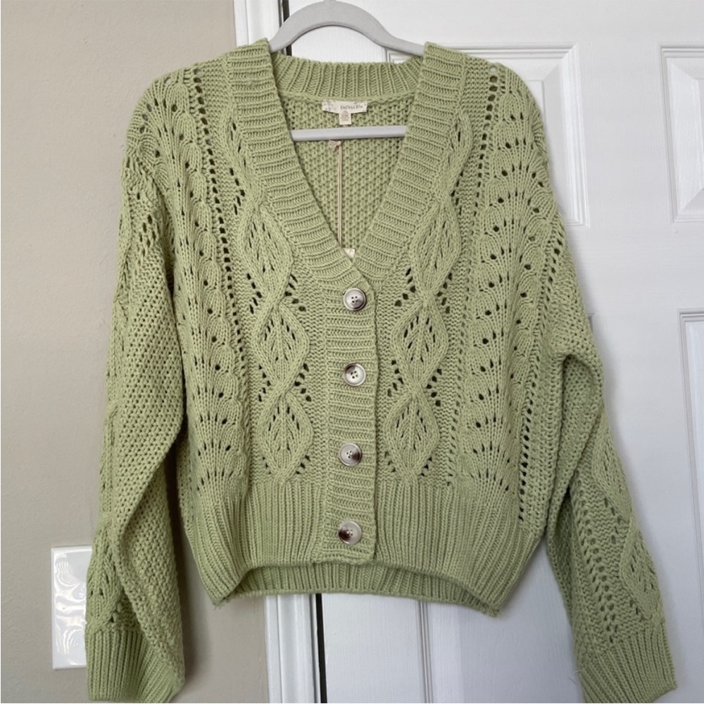 endless blu cable knit cardigan sweater. size small/medium. new with tags